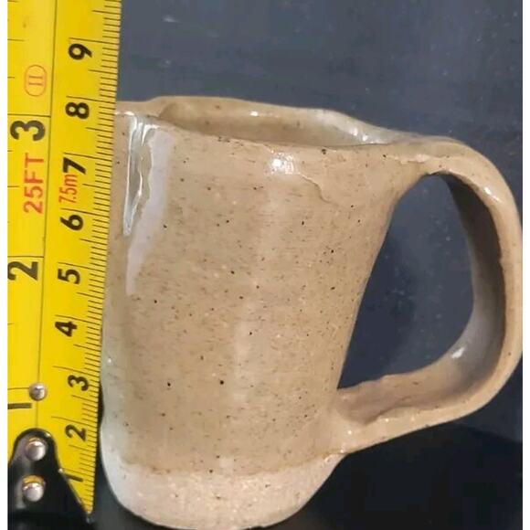 Studio Art Artisan Made Pottery Pitcher Signed Stoneware Hand Molded Pinched - Picture 7 of 8